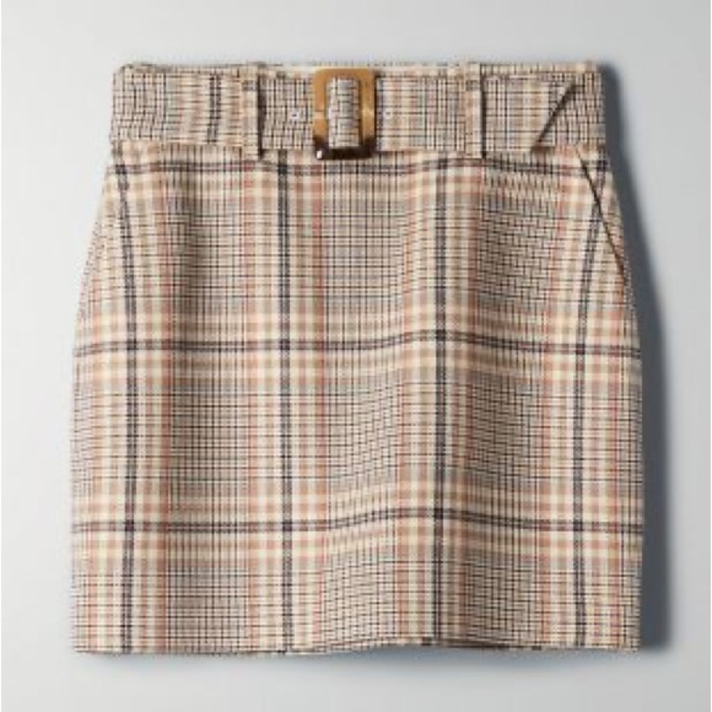 Aritzia Babaton Erickson Plaid Mini Skirt, Size 0 HEMMED